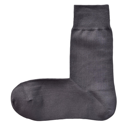 Right Angle Business Socks Stripe 25-30cm Dark Grey Stripe MUJI