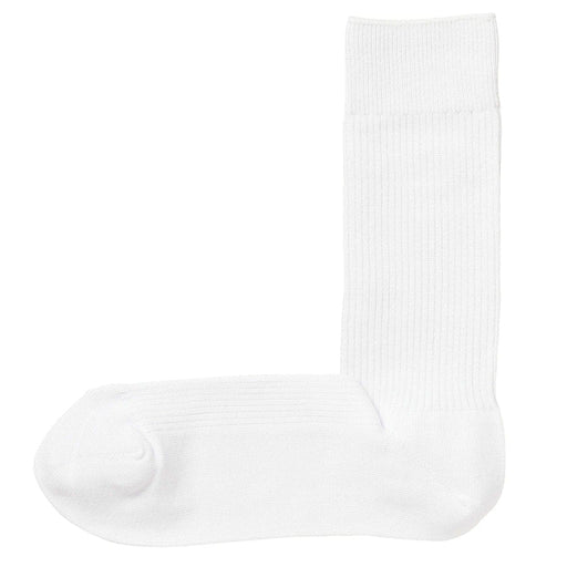 Right Angle Ribbed Long Socks White MUJI