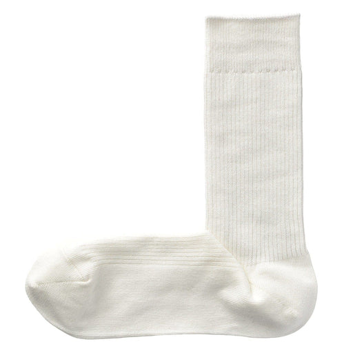 Right Angle Ribbed Long Socks Off White MUJI