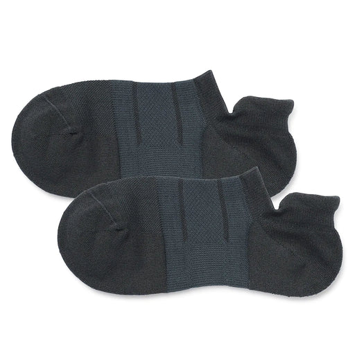 Right Angle Arch Support Sneaker Socks 23-25cm - Pack of 2 Dark Gray 23-25cm (US W7-9 M5-7.5) MUJI