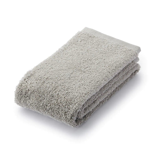 Organic Cotton Pile Face Towel Light Gray MUJI
