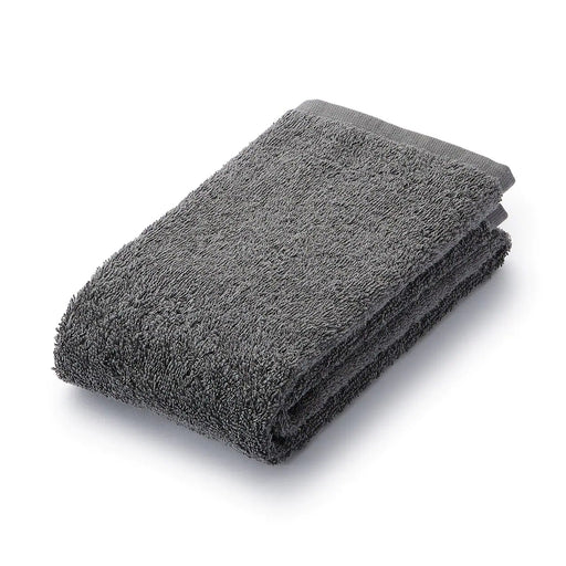 Organic Cotton Pile Face Towel Charcoal Grey MUJI
