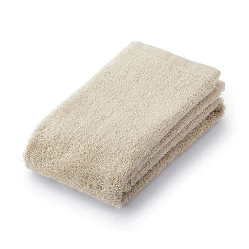 Organic Cotton Pile Face Towel Beige MUJI