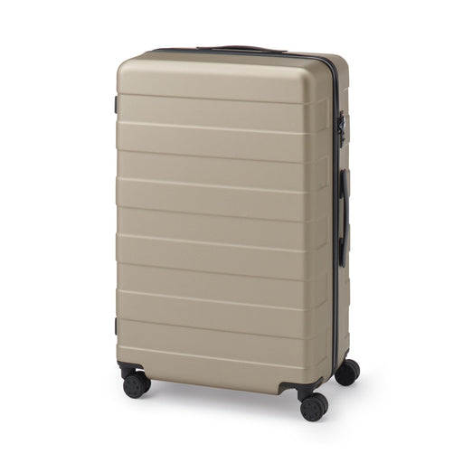 Adjustable Handle Hard Shell Suitcase 88L | Check-In Beige MUJI
