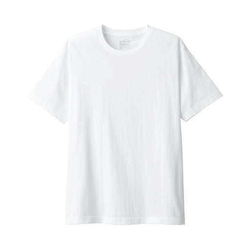 Men's Washed Jersey Short Sleeves Crew Neck T-Shirt White MUJI