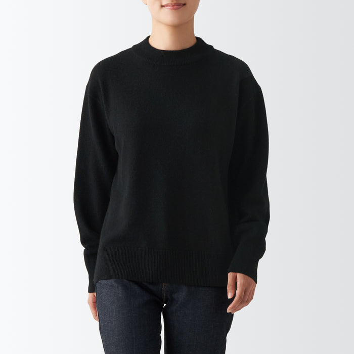 Women's Yak Wool Mock Neck Sweater | MUJI USA