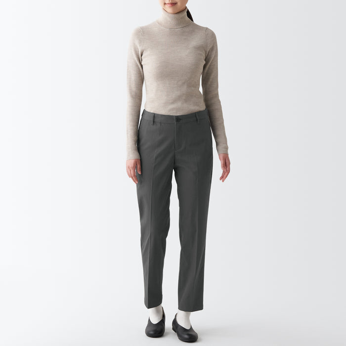 Women's Water Repellent Stretch Tuck Tapered Pants | MUJI USA