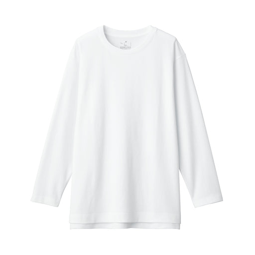 Women's Interlock Long Length L/S T-Shirt White MUJI