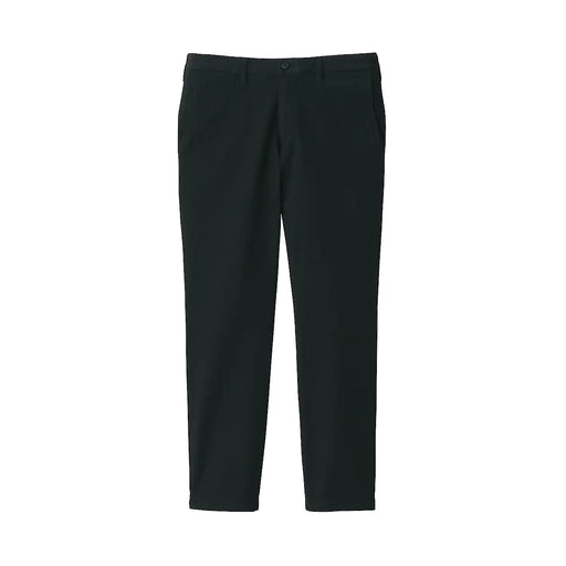 Men's 4-Way Stretch Chino Slim Pants Inseam (L 30inch / 76cm) Black MUJI