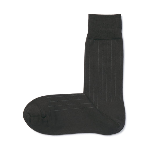 Right Angle Striped Business Socks Dark Brown Stripe MUJI