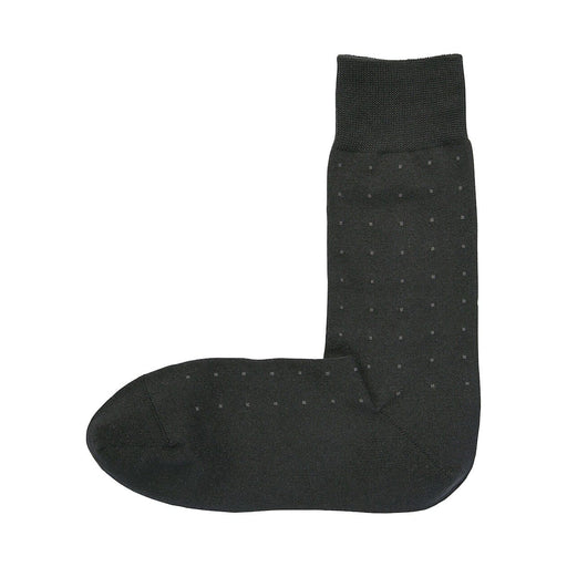 Right Angle Business Socks Dotted Pattern Dark Gray Pattern MUJI