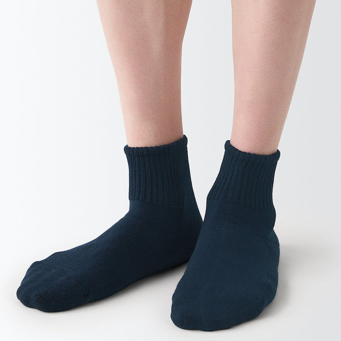 Right Angle Pile Short Socks | Unisex Ankle Socks | MUJI USA