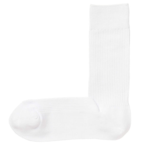 Right Angle Rib Socks 23-30cm White MUJI