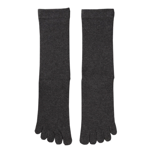 Right Angle 5 Toe Socks 25-27cm Charcoal Gray 25-27cm (US W9-11 M7.5-10) MUJI