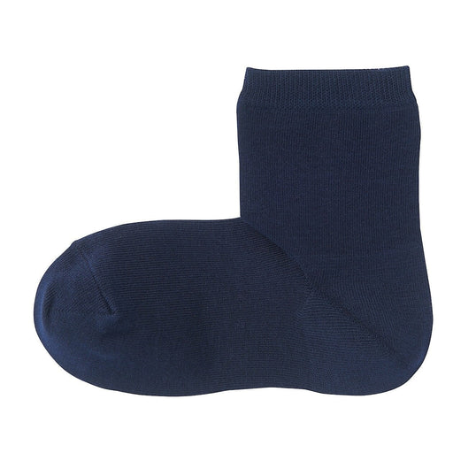Right Angle Loose Top Short Socks 21-27cm Dark Navy MUJI