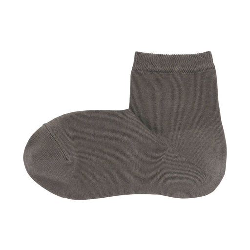 Right Angle Loose Top Short Socks 21-27cm Brown MUJI
