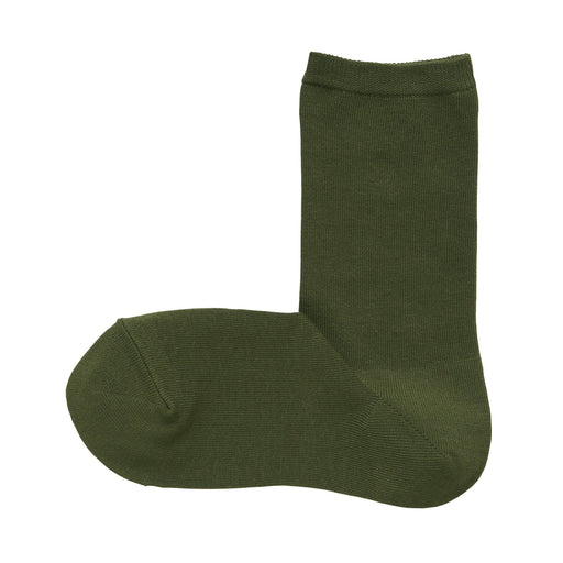 Right Angle Loose Top Socks 21-27cm Khaki Green MUJI