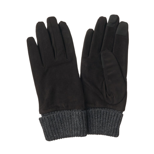 Water Repellent Touchscreen Gloves Black MUJI