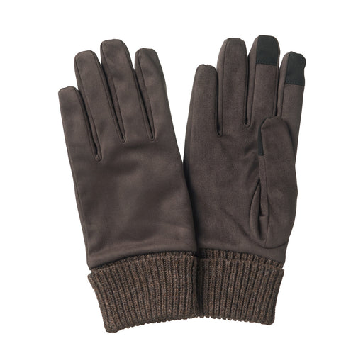 Water Repellent Touchscreen Gloves Brown MUJI