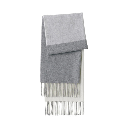 Wool Large Stole Patterned 60x200cm Gray Pattern MUJI