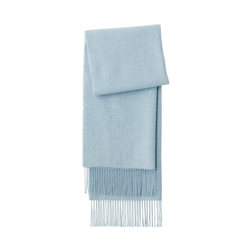 Wool Large Stole 60x200cm Light Blue MUJI