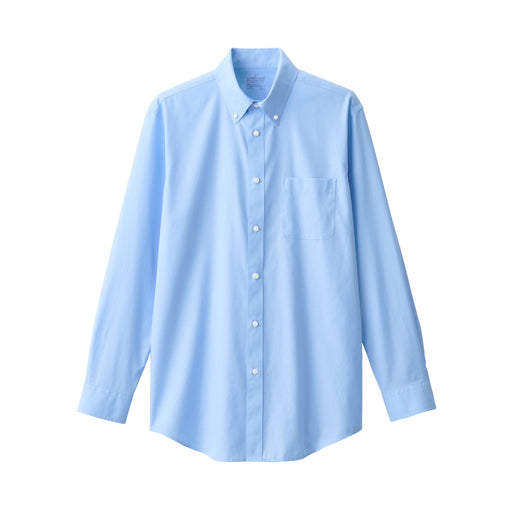 Men's Non-Iron Button Down Shirt Light Blue MUJI