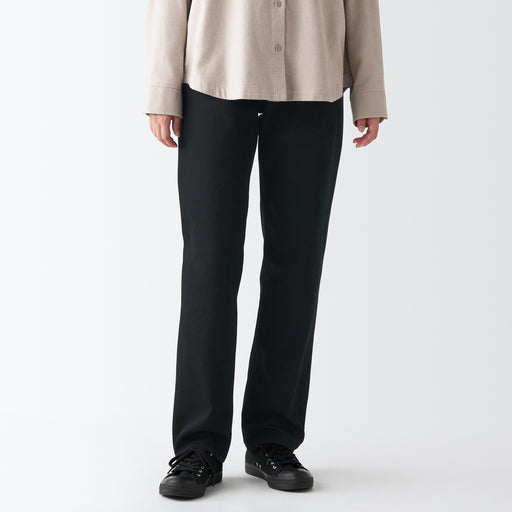 Women's Denim Regular Pants Black (L 30inch / 77cm) MUJI