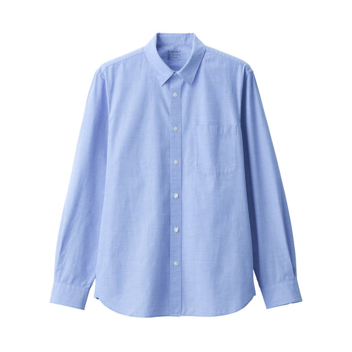 Men's Washed Broad Shirt Saxe Blue MUJI