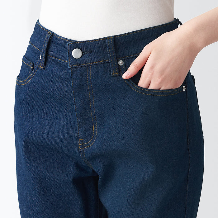 MUJI Women's 4-Way Stretch Chino Wide Straight Pants (L 31inch / 77cm)