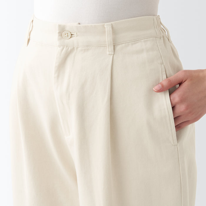 Women's Cotton Kapok Tucked Pants | Sustainable Fashion | MUJI USA