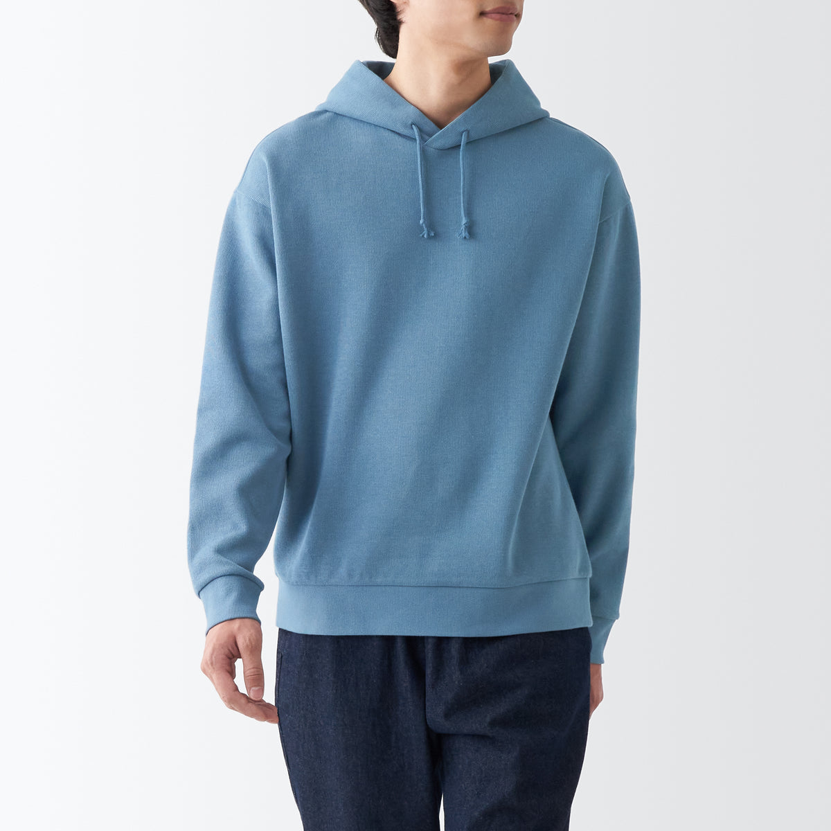 Men's Double Knitted Pullover Hoodie | MUJI USA