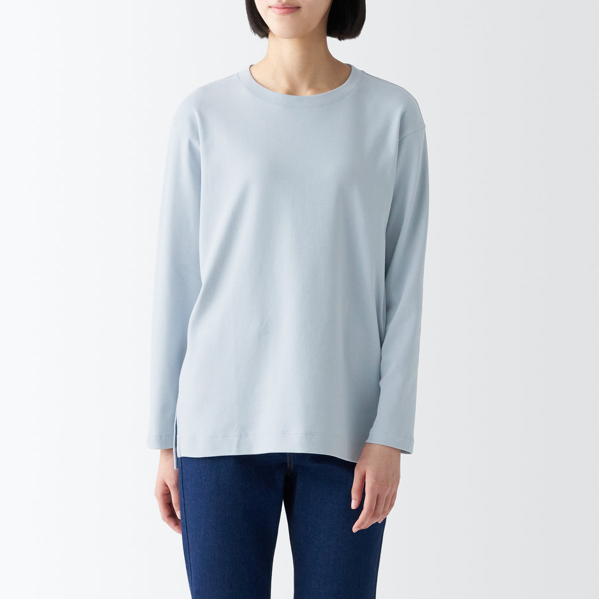 Women's Interlock Long Length L/S T-Shirt | MUJI USA