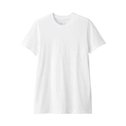 Men's Side Seamless Jersey Crew Neck Short Sleeve T-Shirt White MUJI
