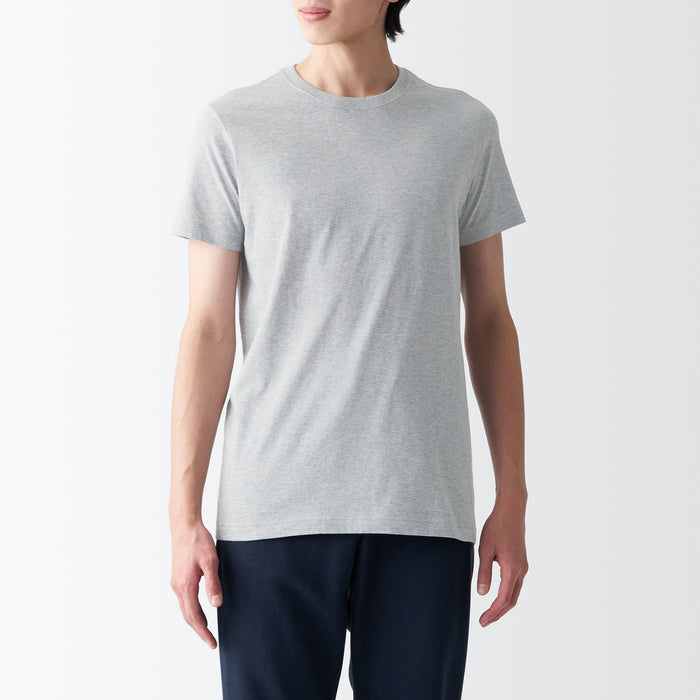 Men's Side Seamless Jersey V Neck Short Sleeve T-Shirt | MUJI USA