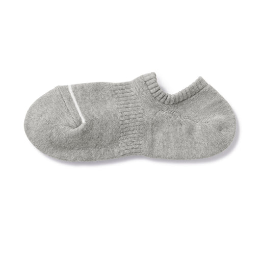 Right Angle Pile Low Rise Sneaker Socks 23-29cm Gray MUJI