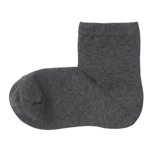 Right Angle Loose Top Short Socks Charcoal Gray MUJI