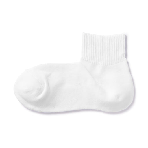 Right Angle Pile Short Socks Off White MUJI