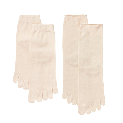 Right Angle 5-Toe Socks for Layering - 24.0cm (US W7.5/M6) - 2 Pairs MUJI