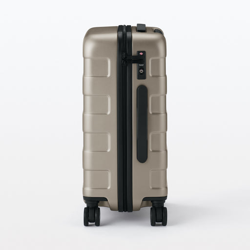 Adjustable Handle Hard Shell Suitcase 36L | Carry-On Beige MUJI