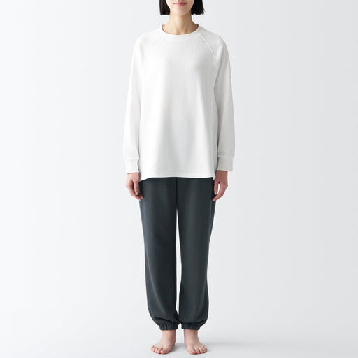 Women's Sweatshirt Material Sweatpants Dark Gray MUJI