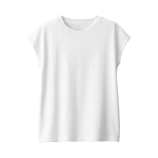 Women's Interlock French Sleeve T-Shirt White MUJI