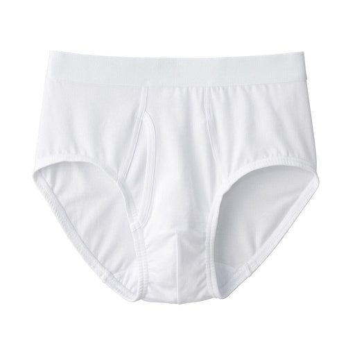 Men's Stretch Jersey Front Open Brief Off White MUJI