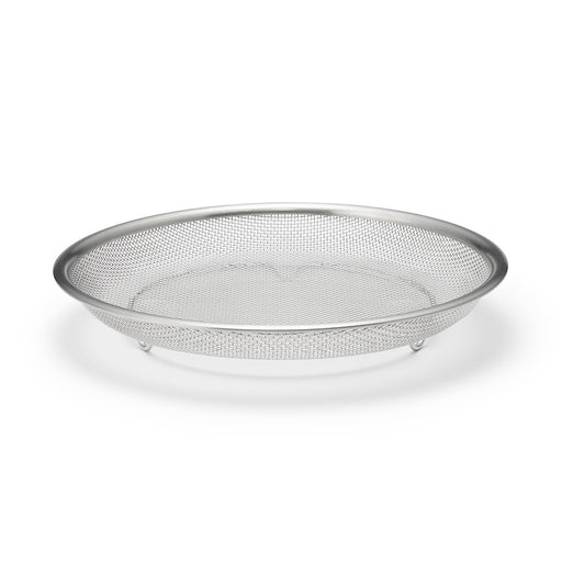 Stainless Steel Flat Strainer Large (Dia. 8.9 x 1.4 ") MUJI