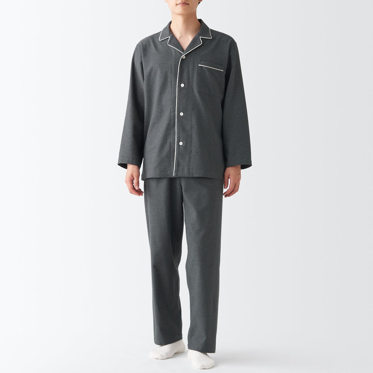 Men's Side Seamless Flannel Pajamas, Pajamas & Loungewear