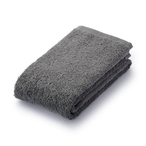 Pile Weave Face Towel Charcoal Gray MUJI