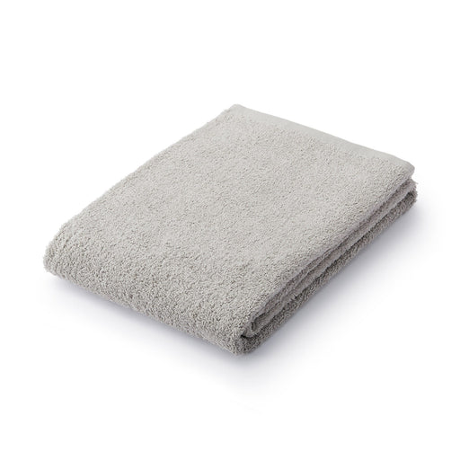 Pile Weave Bath Towel with Further Options Light Gray MUJI