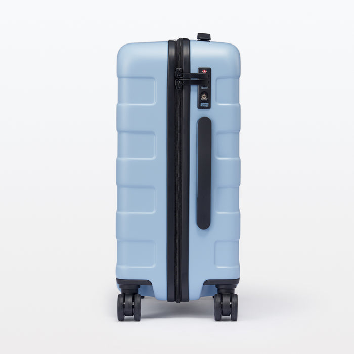 Adjustable Handle Hard Shell Suitcase 36L - Light Blue | Travel Luggage | MUJI USA