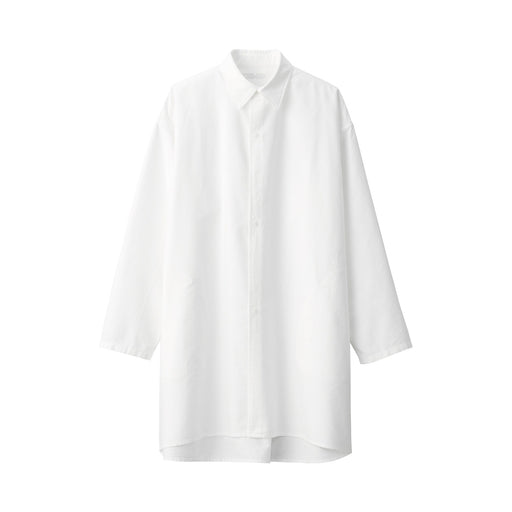 LABO Unisex Washed Oxford Long Shirt Off White MUJI