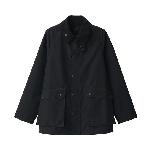 Men's Water Repellent Corduroy Collar Jacket Black MUJI