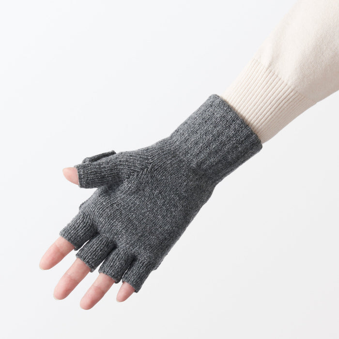 Recycled Polyester Blend Fingerless Gloves, Winter Accessories